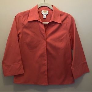 Talbots Salmon Wrinkle Resistant Blouse